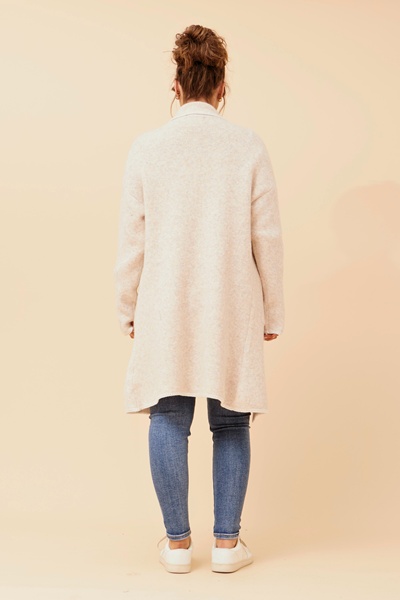 SANDER BLANKET STITCH KNIT COATIGAN