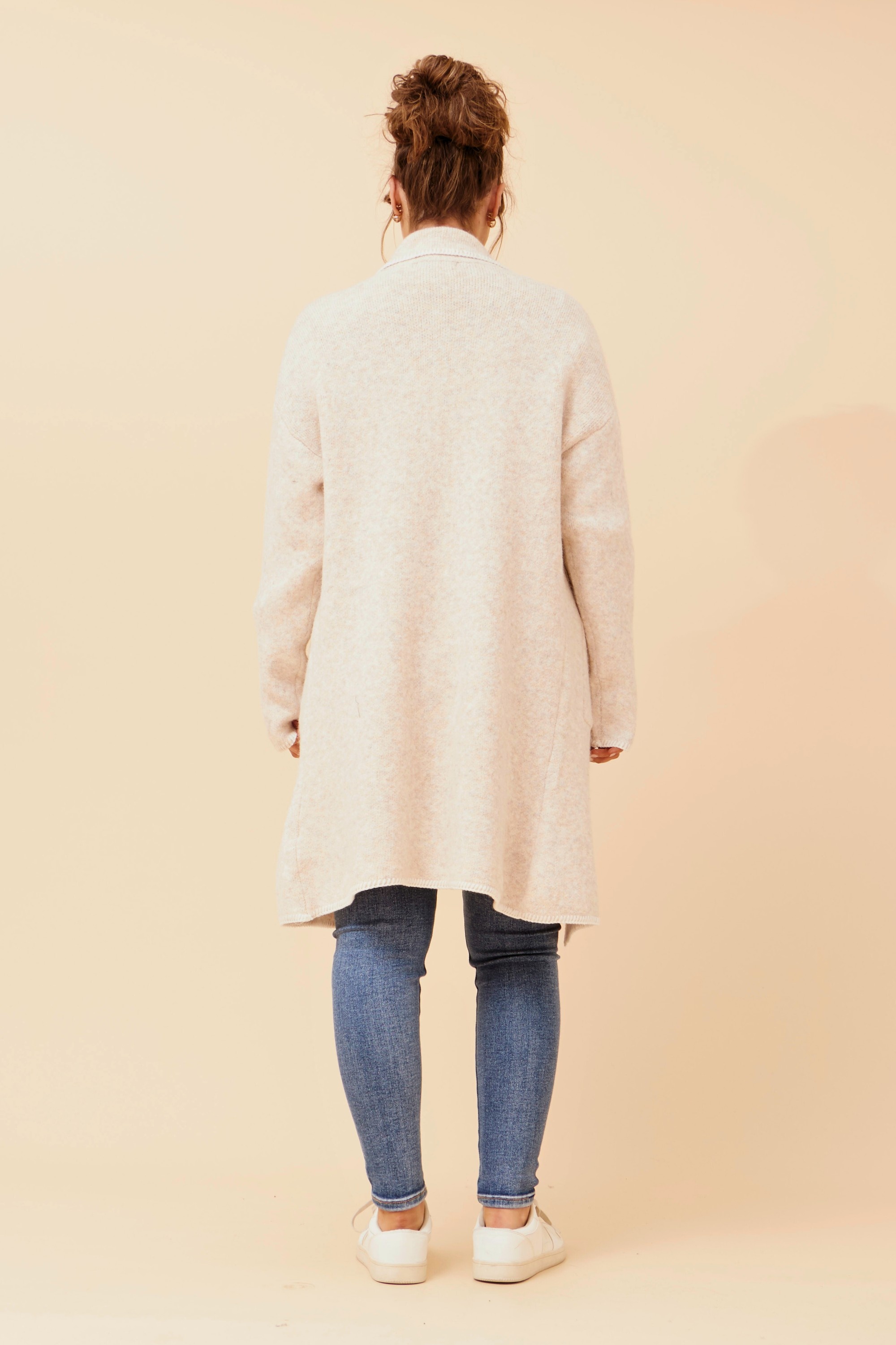 SANDER BLANKET STITCH KNIT COATIGAN