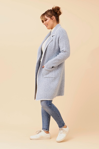 SANDER BLANKET STITCH KNIT COATIGAN