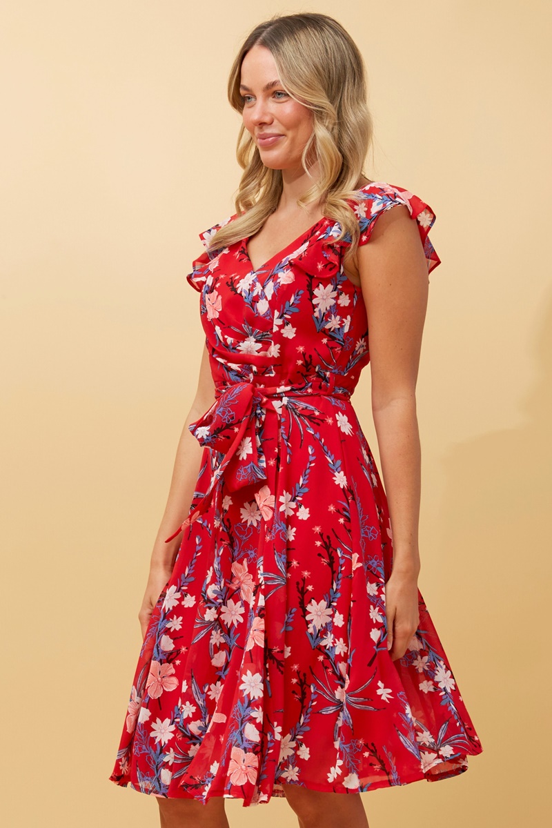 Sandra floral short dress & Buy Online & Femme Connection