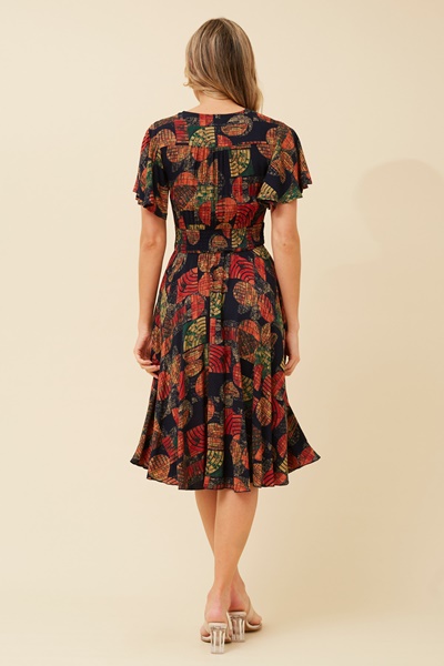 SANDY ABSTRACT PRINT DRESS