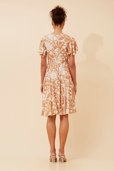 SANDY ABSTRACT PRINT DRESS