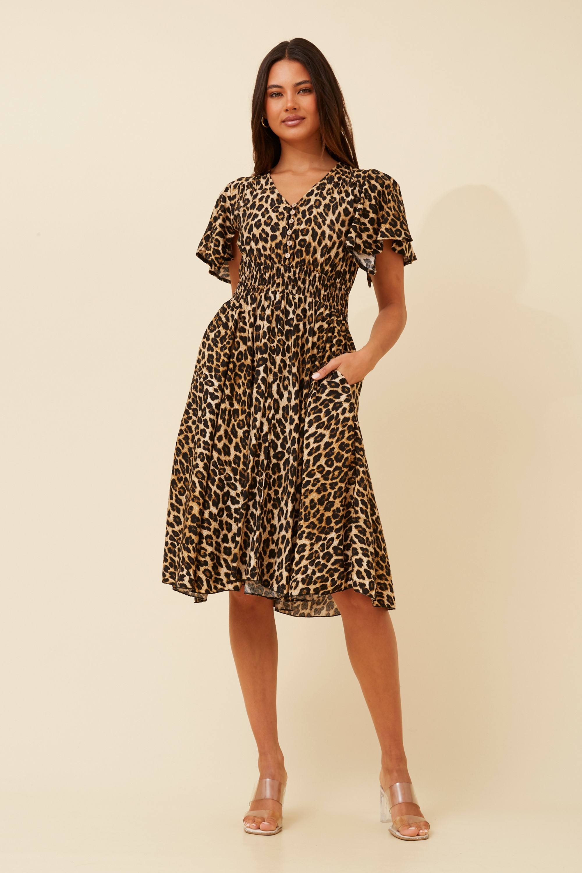 SANDY ANIMAL PRINT DRESS