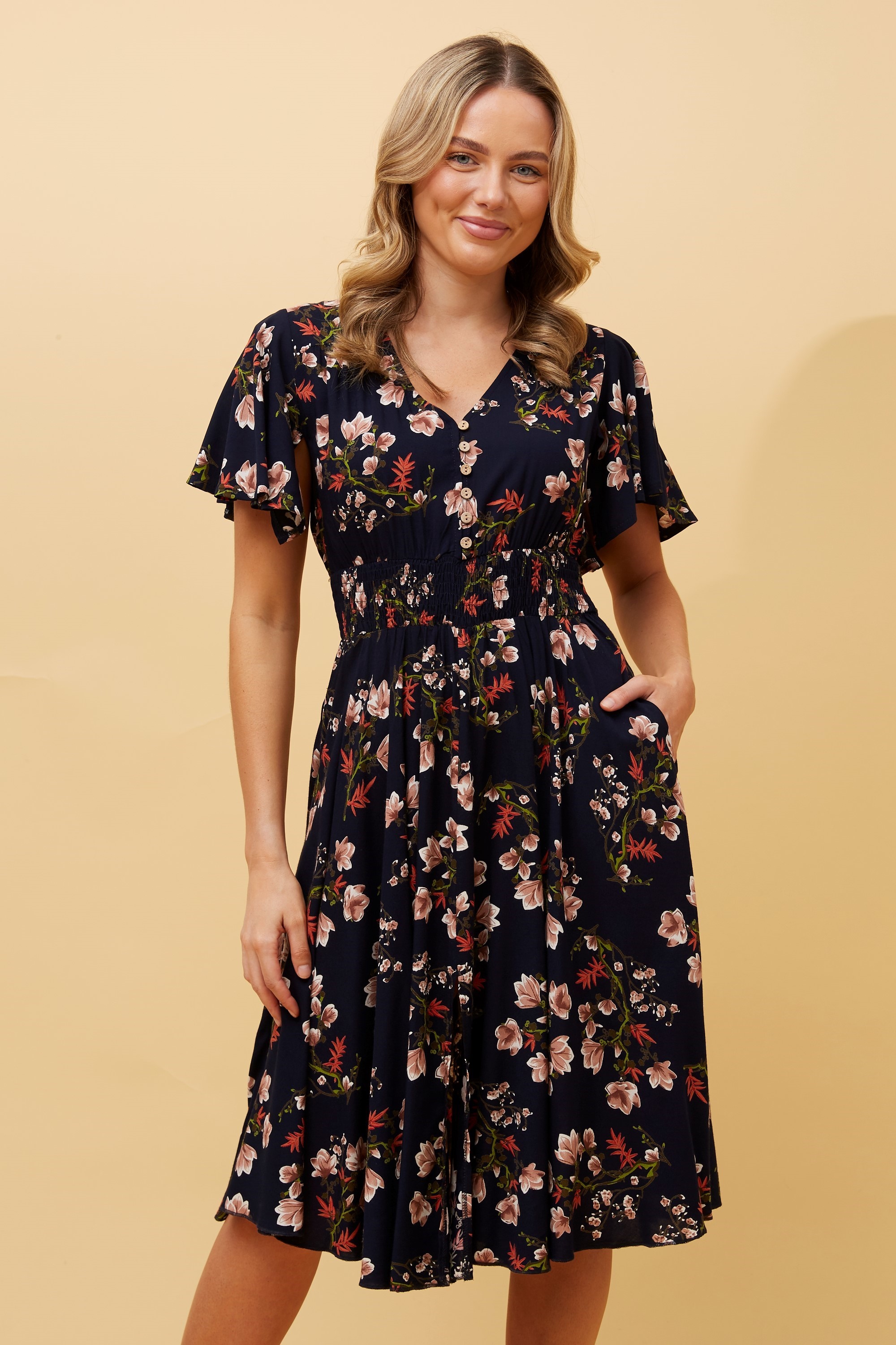 Sandy floral boho short dress & Buy Online & Femme Connection