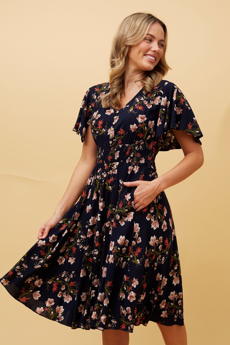 Sandy floral boho short dress & Buy Online & Femme Connection
