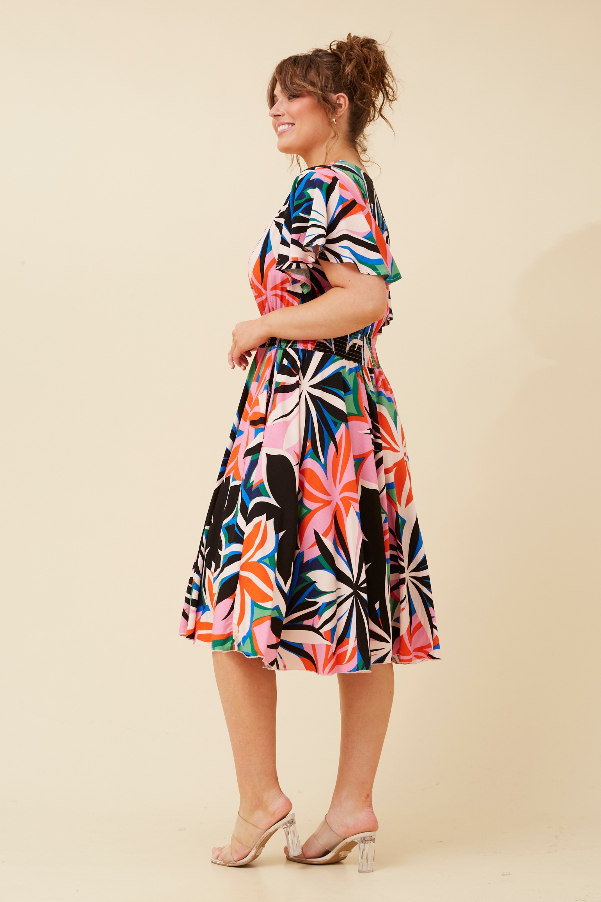 SANDY FLORAL MIDI DRESS