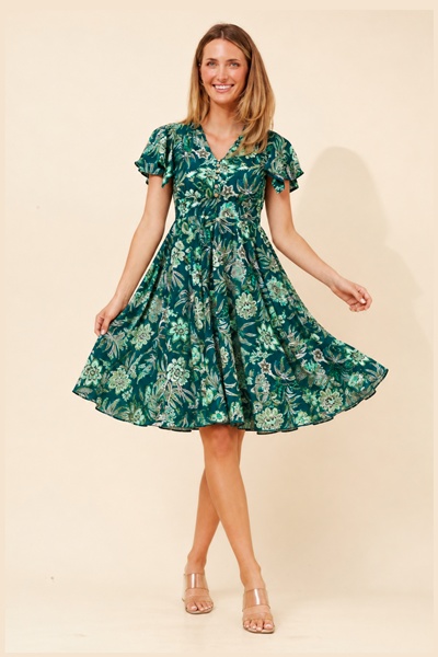 SANDY FLORAL MIDI DRESS