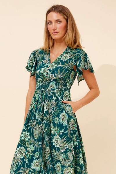 SANDY FLORAL MIDI DRESS