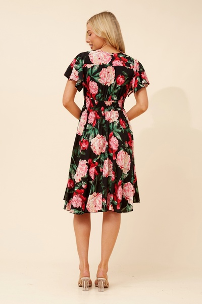 SANDY FLORAL MIDI DRESS
