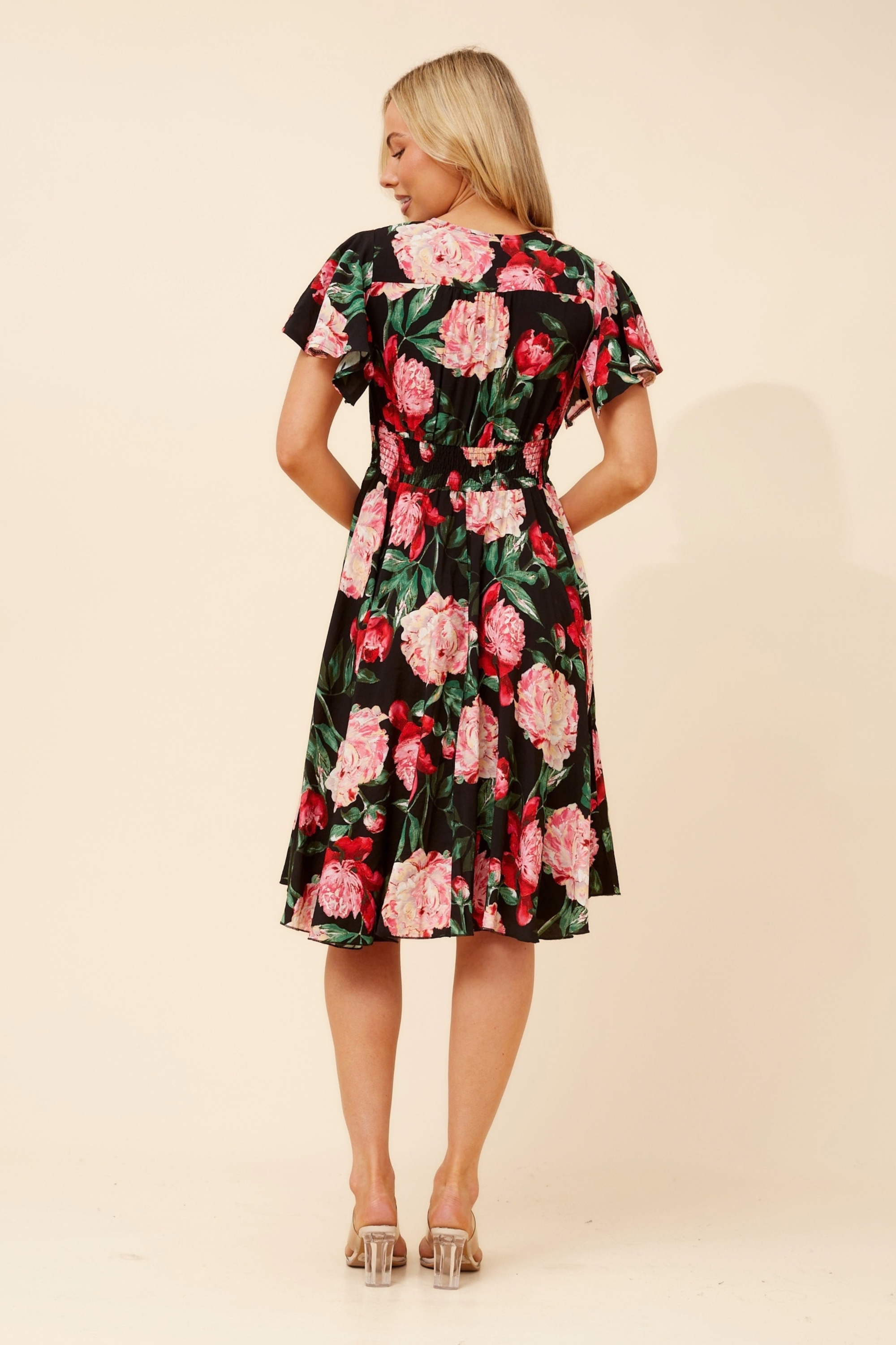 SANDY FLORAL MIDI DRESS