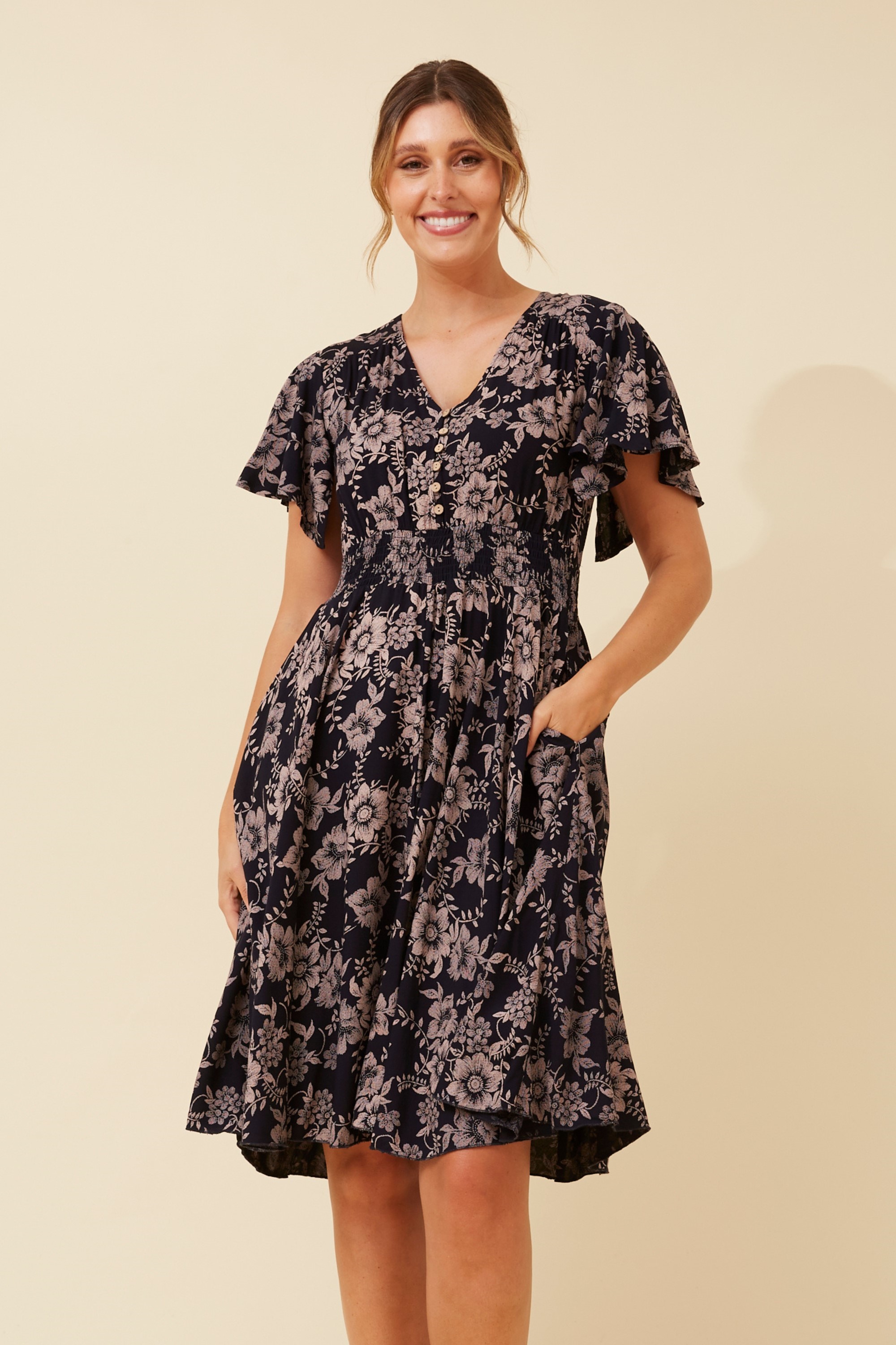 SANDY FLORAL PRINT DRESS