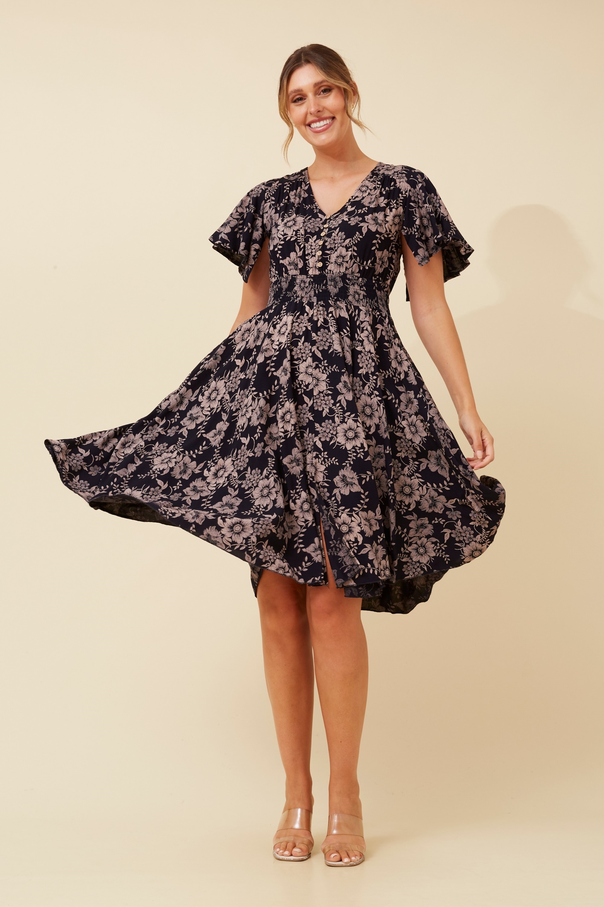 SANDY FLORAL PRINT DRESS