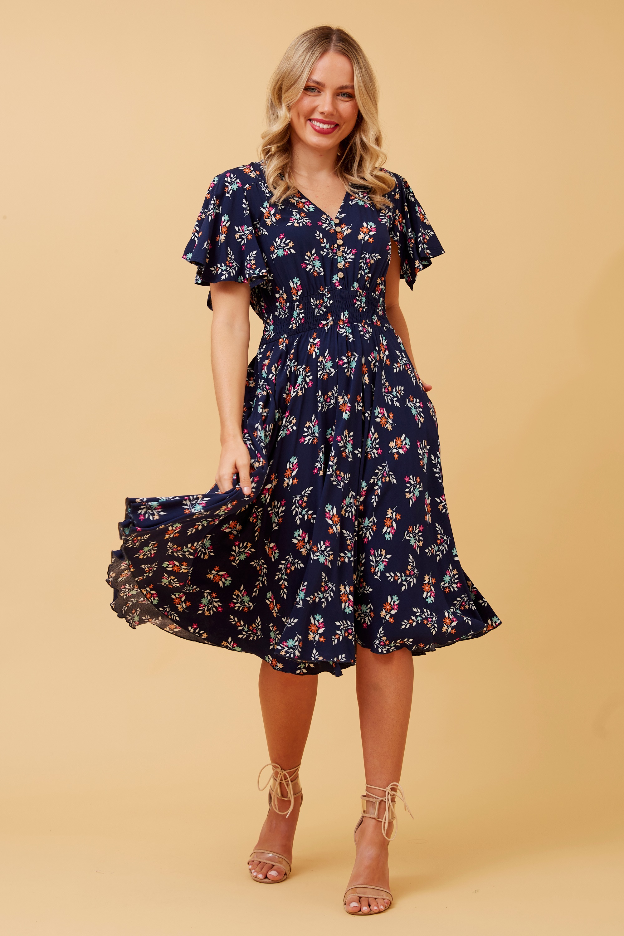 SANDY FLORAL SHORT DRESS