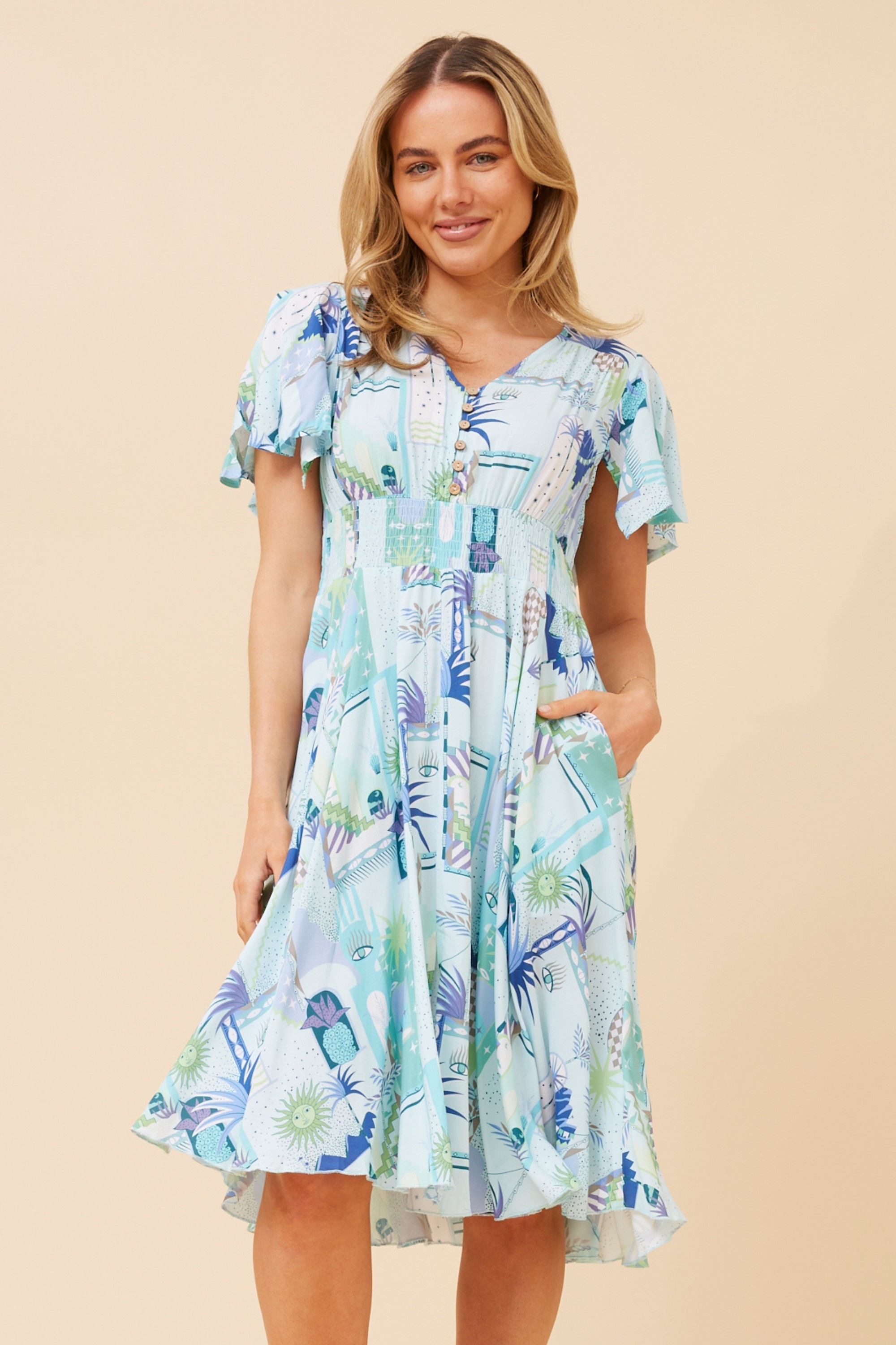 SANDY RUFFLE DRESS