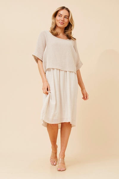 SANTANA LAYERED MESH DRESS