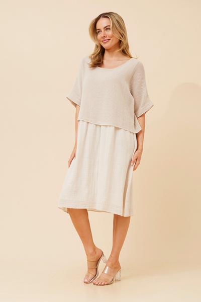 SANTANA LAYERED MESH DRESS