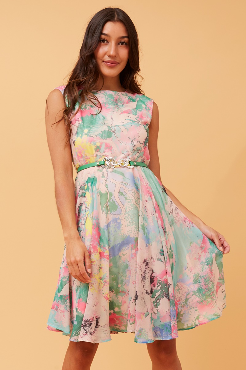 SANTOS FIT AND FLARE DRESS