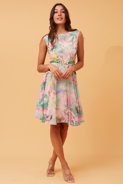 SANTOS FIT AND FLARE DRESS