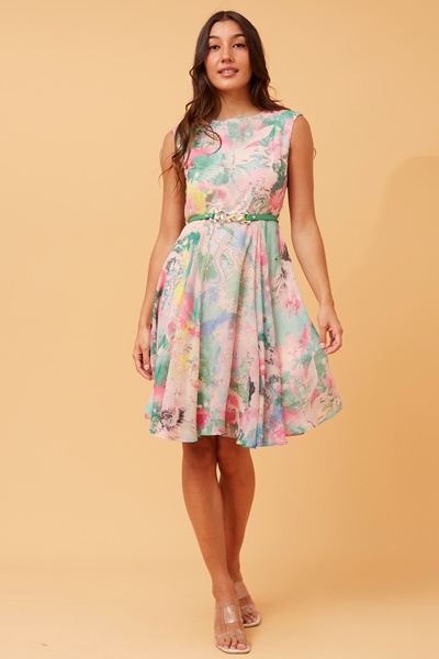 SANTOS FIT AND FLARE DRESS