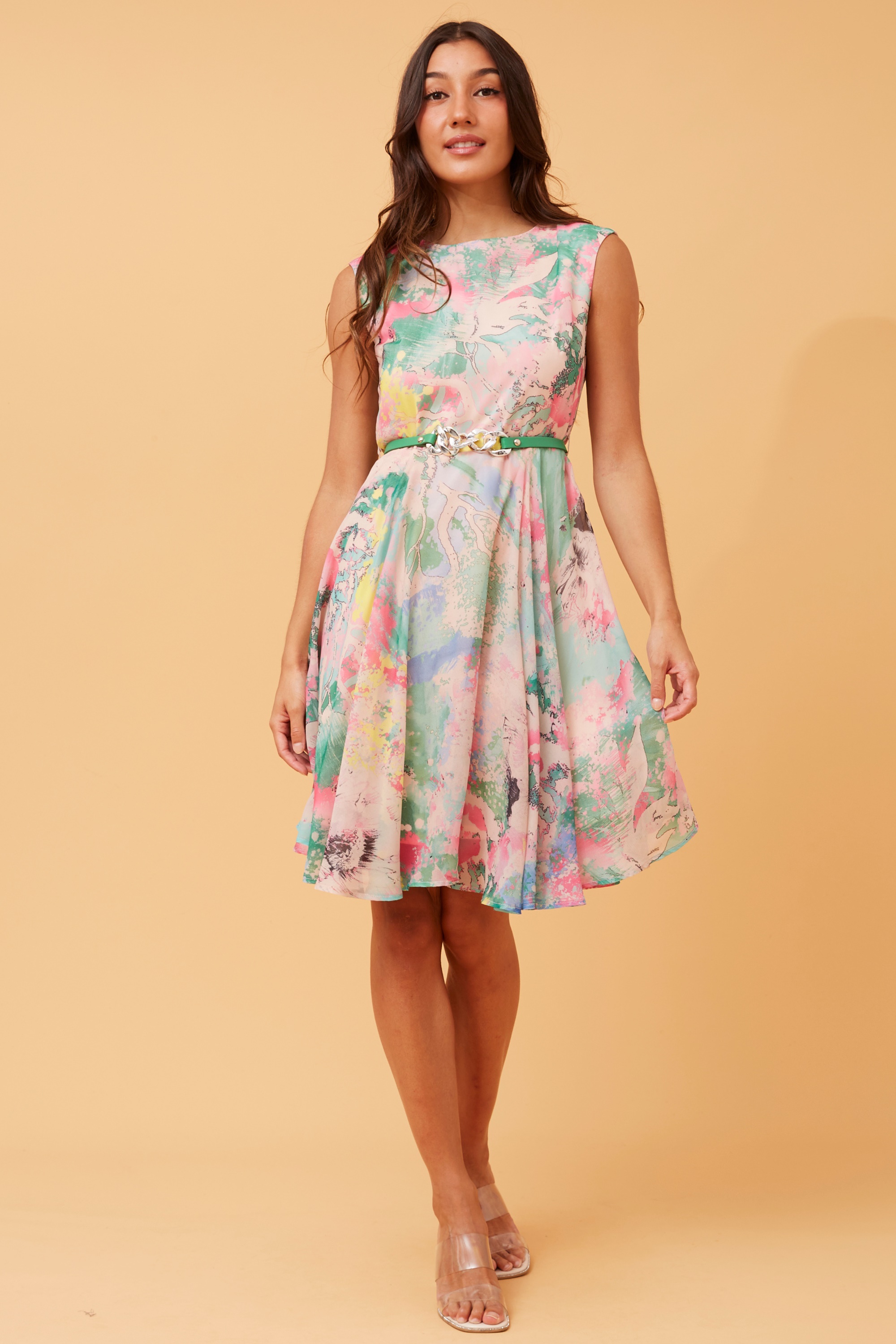 SANTOS FIT AND FLARE DRESS