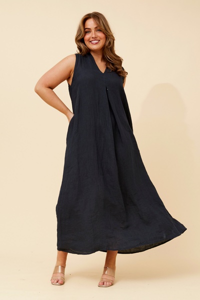 SARIAH LINEN MAXI DRESS