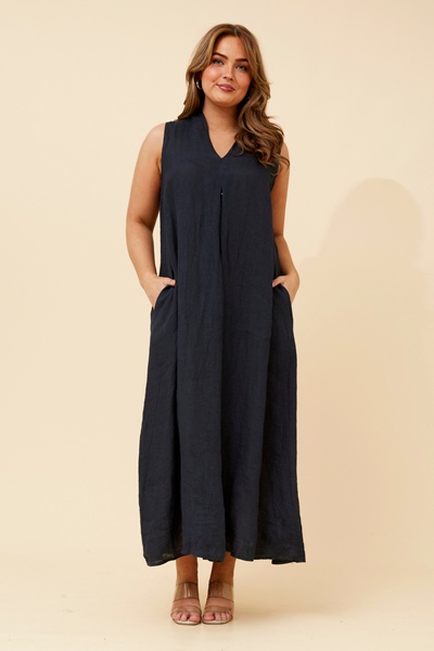 SARIAH LINEN MAXI DRESS