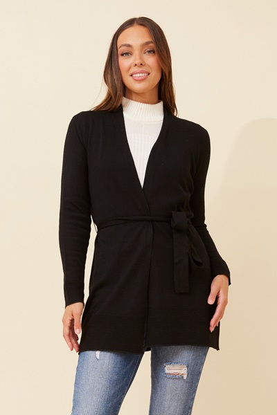 SAVITA SOLID KNIT CARDIGAN