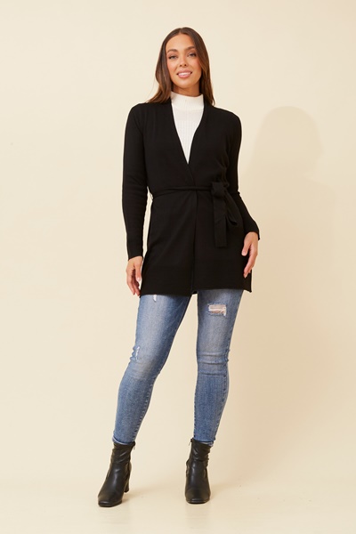 SAVITA SOLID KNIT CARDIGAN