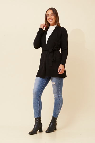 SAVITA SOLID KNIT CARDIGAN