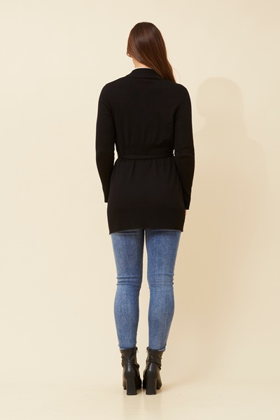 SAVITA SOLID KNIT CARDIGAN