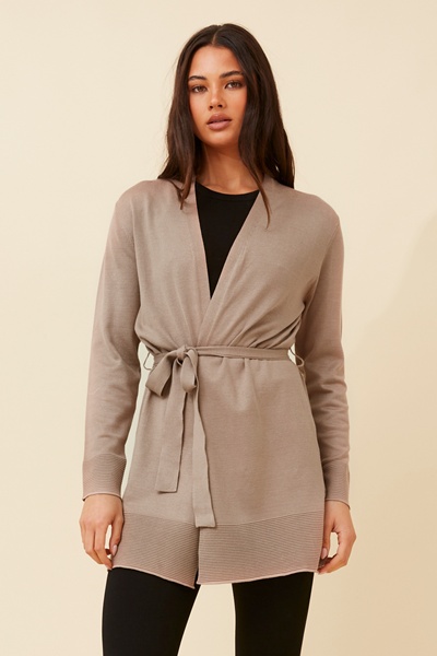 SAVITA SOLID KNIT CARDIGAN
