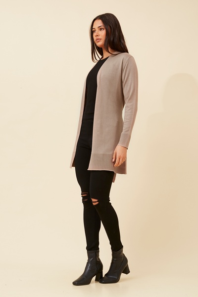 SAVITA SOLID KNIT CARDIGAN