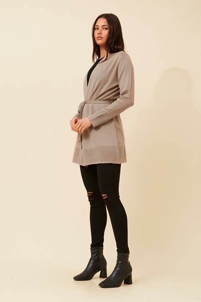 SAVITA SOLID KNIT CARDIGAN