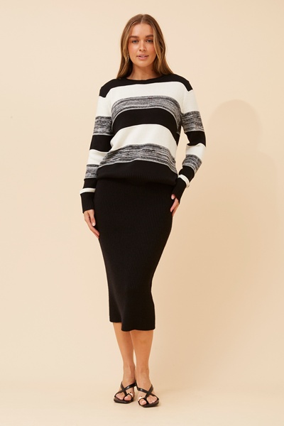 SCOTLYN STRIPE KNIT PULLOVER