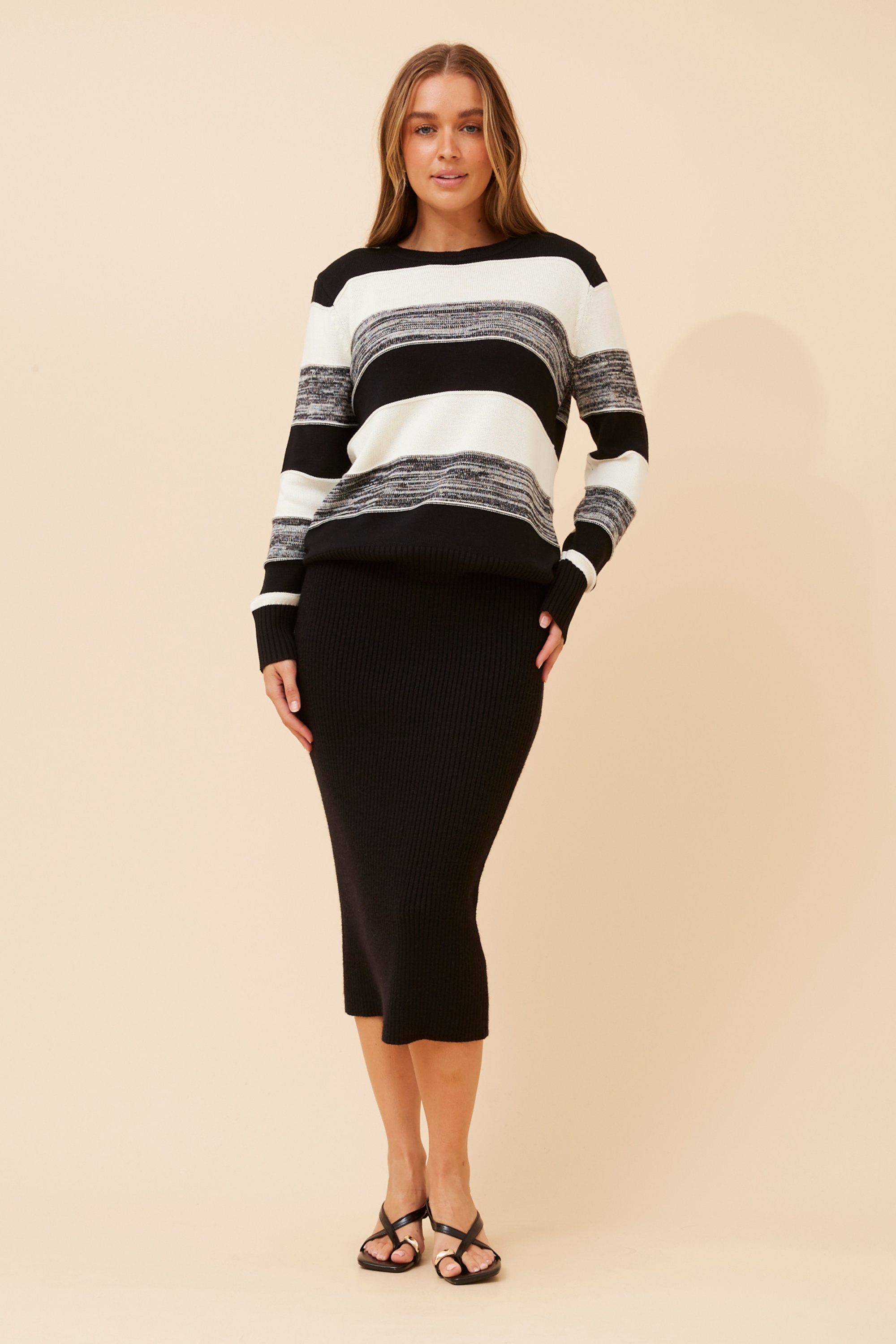 SCOTLYN STRIPE KNIT PULLOVER
