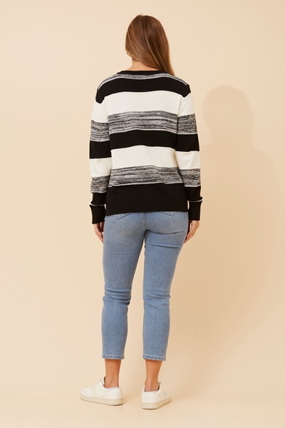 SCOTLYN STRIPE KNIT PULLOVER