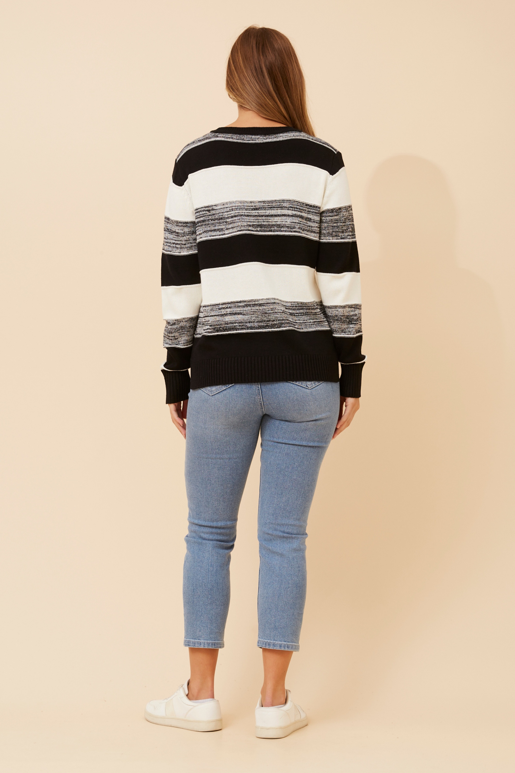 SCOTLYN STRIPE KNIT PULLOVER