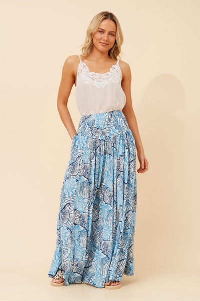 SEGAL SHELL PRINT PANTS