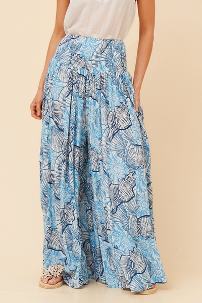 SEGAL SHELL PRINT PANTS