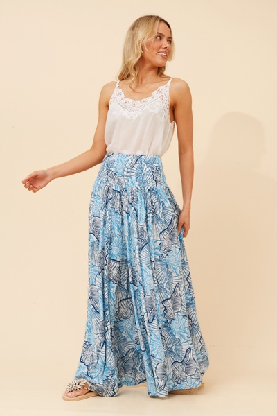 SEGAL SHELL PRINT PANTS
