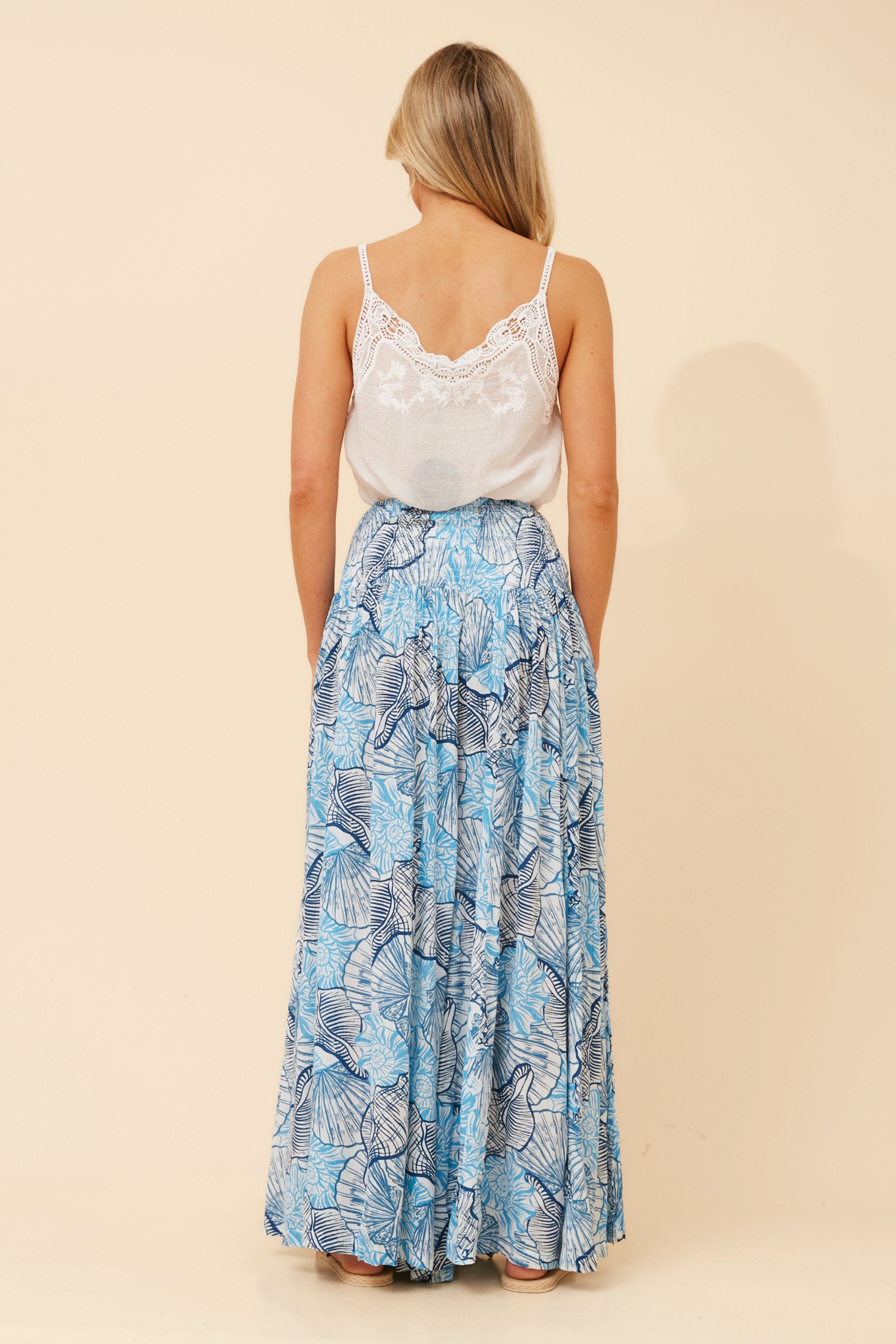 SEGAL SHELL PRINT PANTS