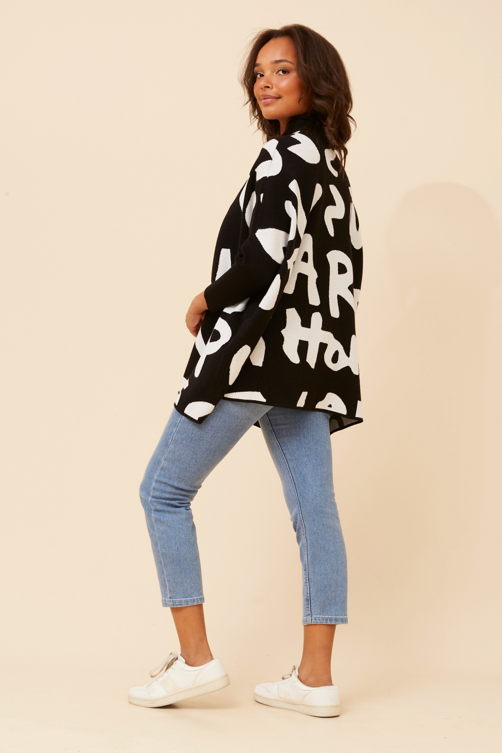 SENEKA ABSTRACT PRINT KNIT PULLOVER