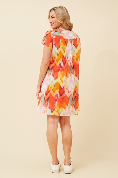 SHALIMAR ABSTRACT PRINT DRESS