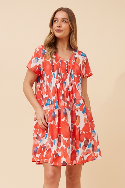 SHALIMAR ABSTRACT PRINT DRESS