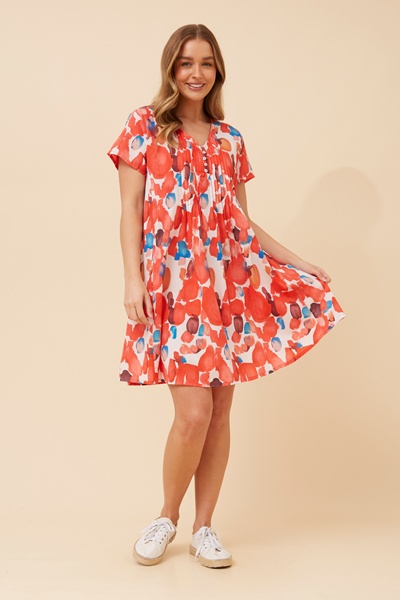 SHALIMAR ABSTRACT PRINT DRESS