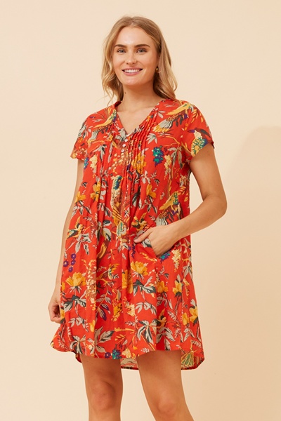 SHALIMAR BOTANICAL PRINT DRESS