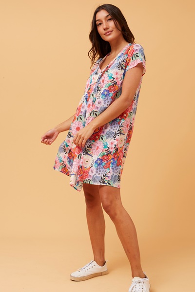 SHALIMAR FLORAL SHORT DRESS