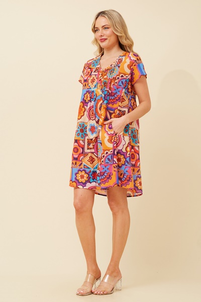 SHALIMAR PLEAT DETAIL DRESS