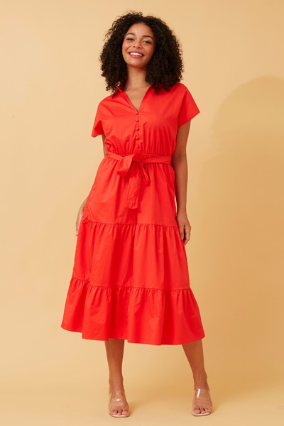 SHANTI TIERED SHIRT DRESS