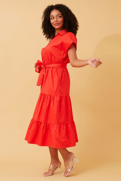 SHANTI TIERED SHIRT DRESS